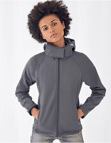 B-JW937-Womens Hooded Softshell